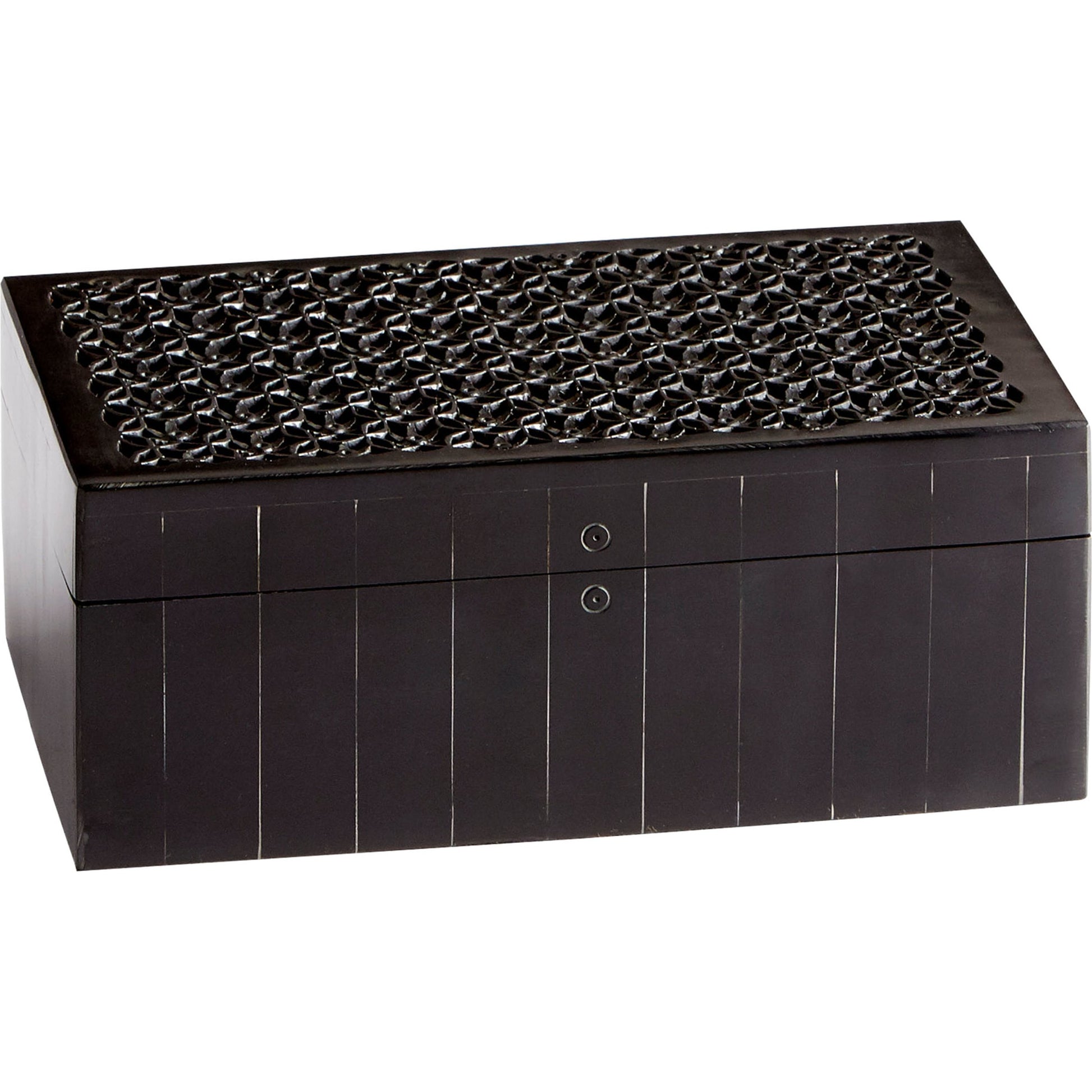 Magnolia Container #2 by Cyan Design in black. Made from resin, wood in a modern style.