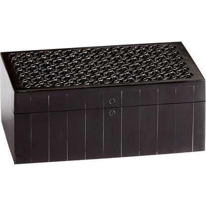 Magnolia Container #2 by Cyan Design in black. Made from resin, wood in a modern style.