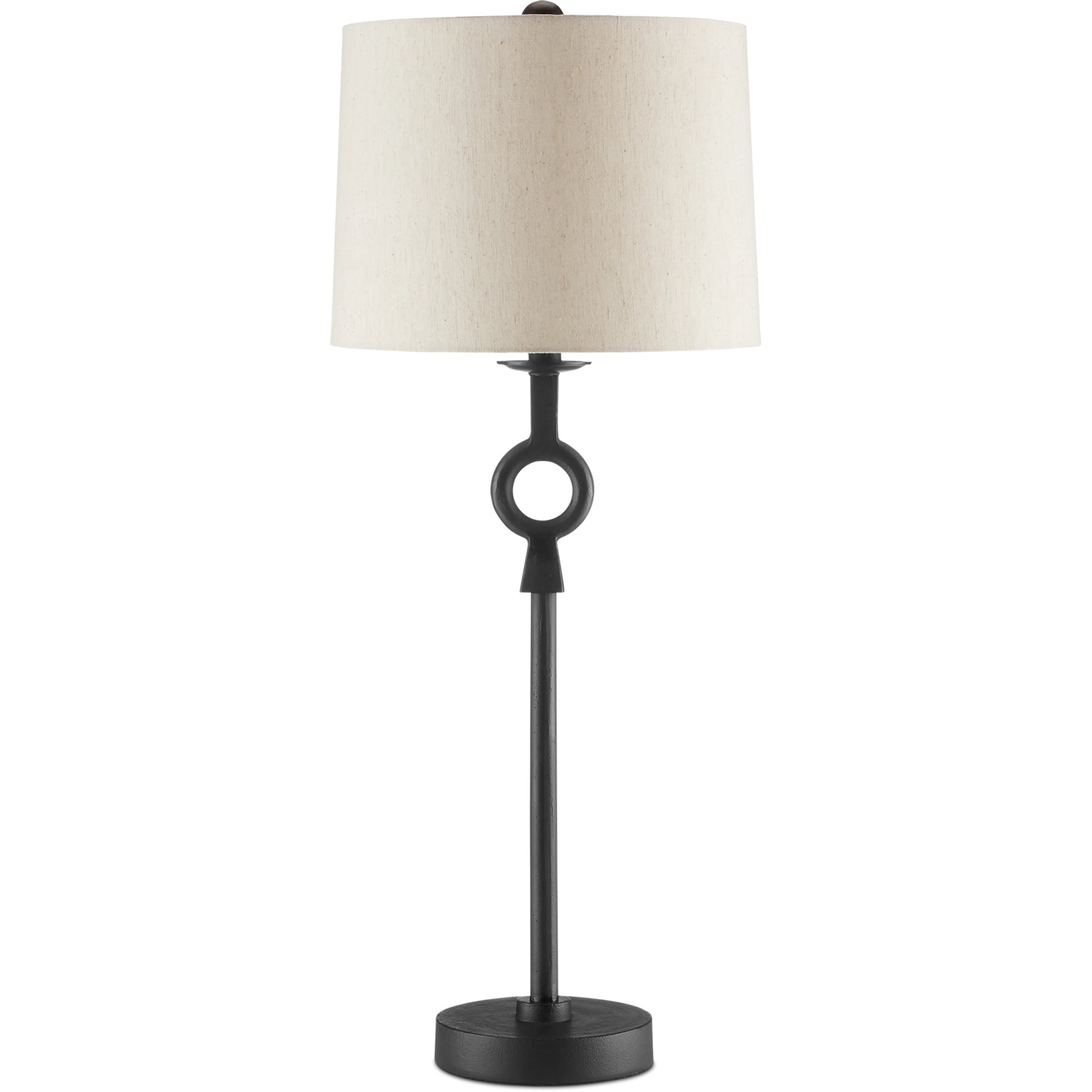 Germaine Table Lamp by Currey and Company in antique brass. Made from aluminum in a transitional style.