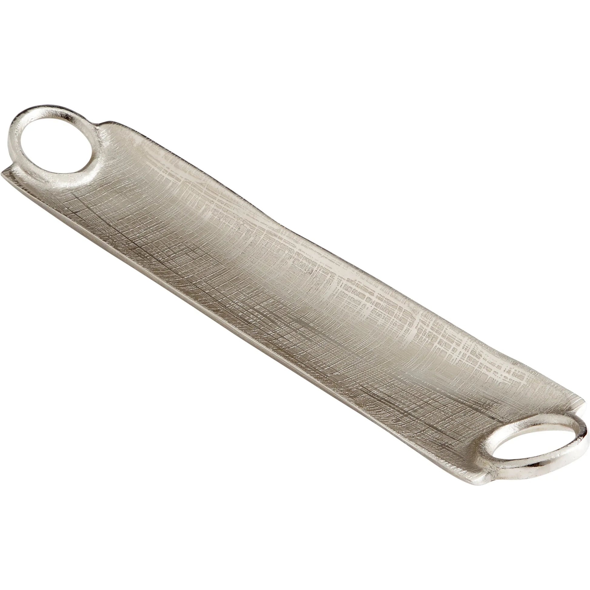 Katerina Tray by Cyan Design in textured nickel. Made from aluminum in a transitional style.