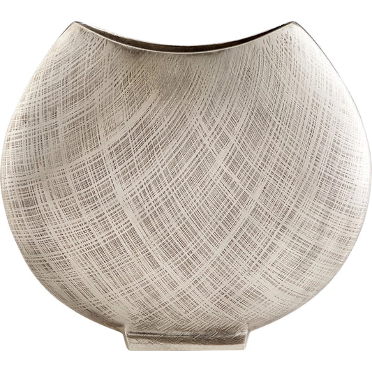 Corinne Vase by Cyan Design in antique silver. Made from aluminum in a modern style.
