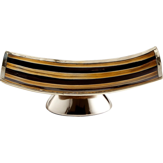 Vector Tray by Cyan Design in horn, silver. Made from horn, aluminum in a modern style.