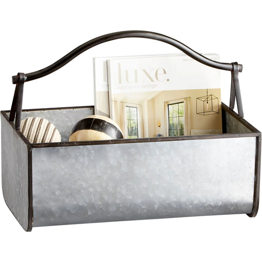 Accessory - Container by Cyan Design in galvanized metal, brown. Made from galvanized metal in a modern style.