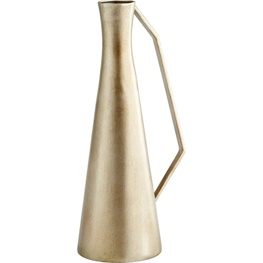 Dhaka Vase by Cyan Design in nickel. Made from iron in a transitional style.