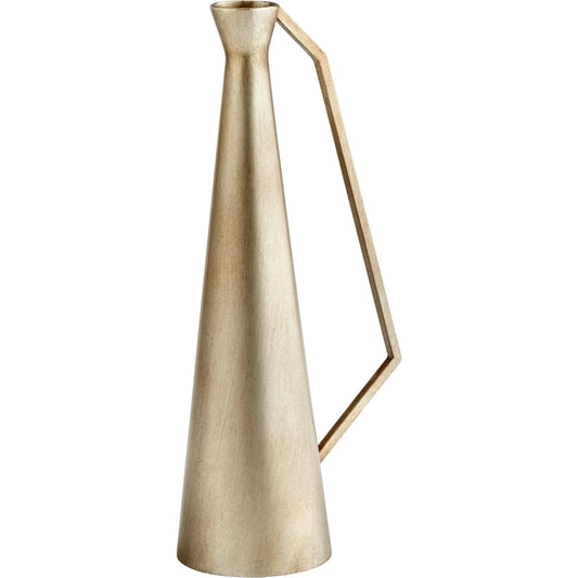 Dhaka Vase by Cyan Design in nickel. Made from iron in a transitional style.