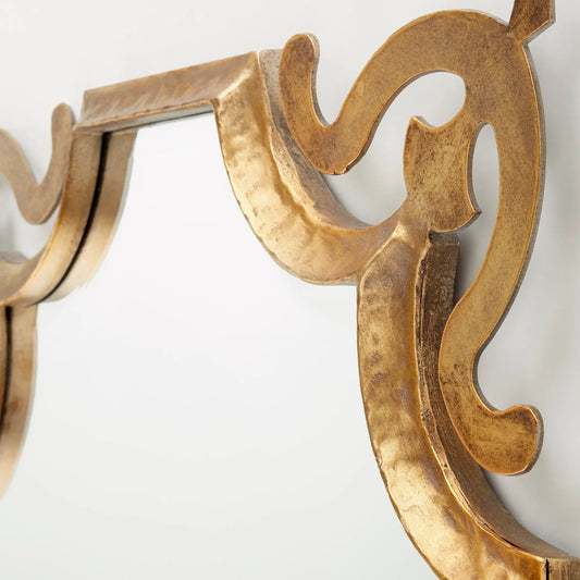 Abri Mirror by Cyan Design in brass. Made from iron, mirrored glass in a traditional style.