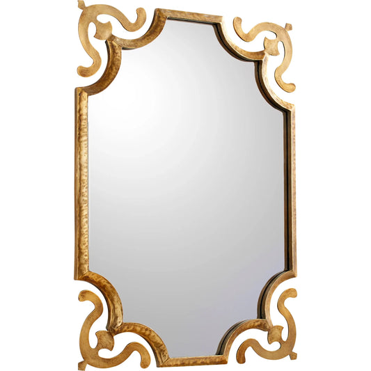 Abri Mirror by Cyan Design in brass. Made from iron, mirrored glass in a traditional style.
