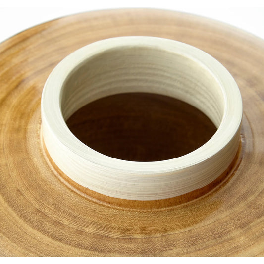 Snow Flake Vase by Cyan Design in black, white, walnut. Made from wood in a eclectic & global style.