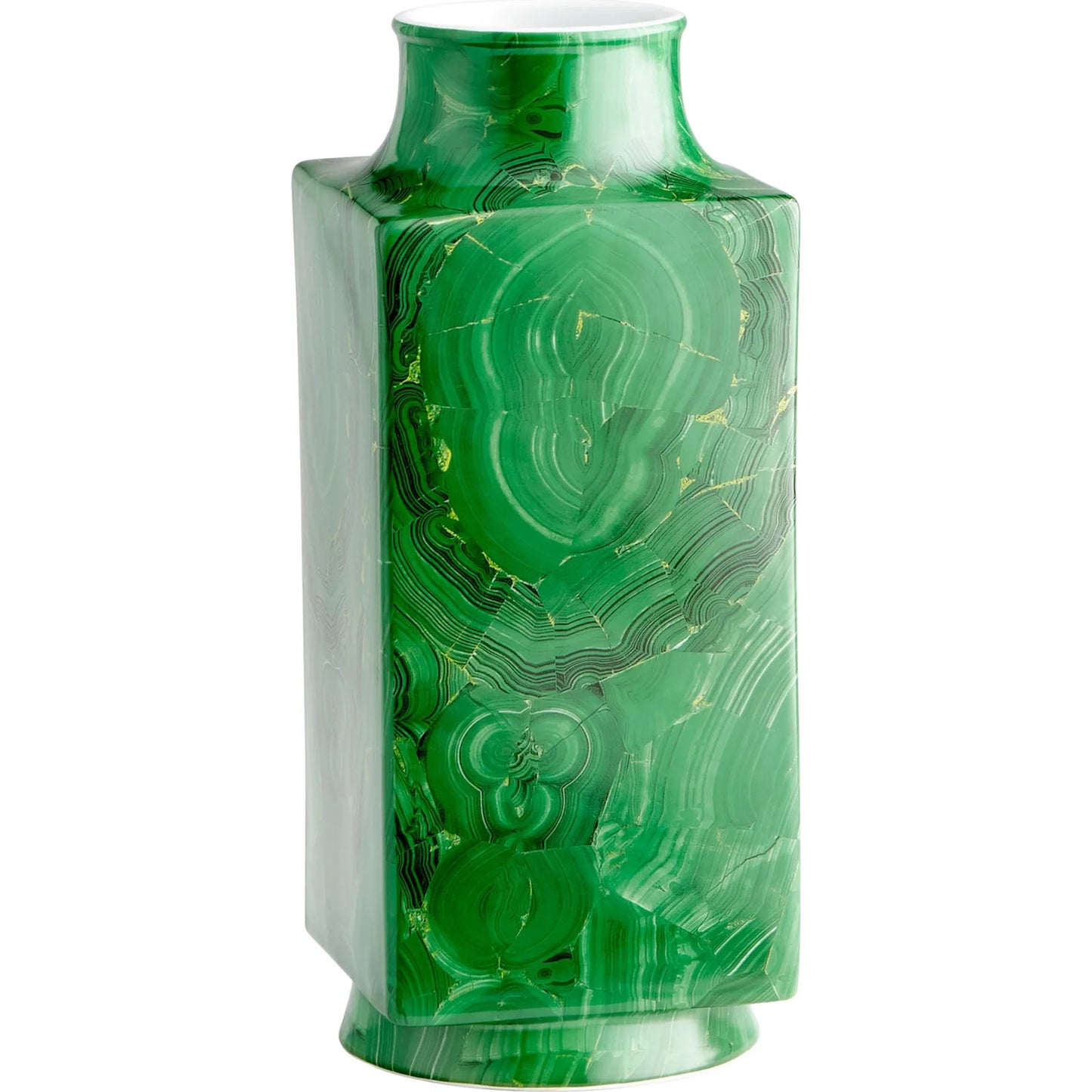 009 S-299809 | Primary Silo | Jaded Vase by Cyan Design in malachite. Made from ceramic in a modern style.