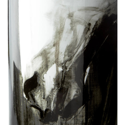 Stallion Vase by Cyan Design in black, white. Made from ceramic in a rustic style.