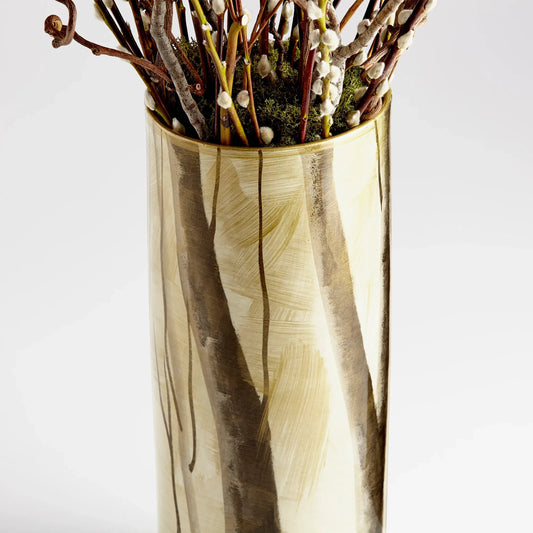 Into the Woods Vase by Cyan Design in black, white. Made from ceramic in a modern style.