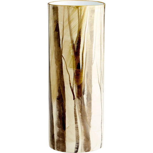Into the Woods Vase by Cyan Design in black, white. Made from ceramic in a modern style.