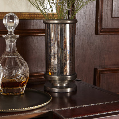 Kensington Vase by Cyan Design in nickel. Made from aluminum, glass in a transitional style.