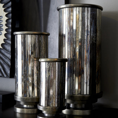 Kensington Vase by Cyan Design in nickel. Made from aluminum, glass in a transitional style.