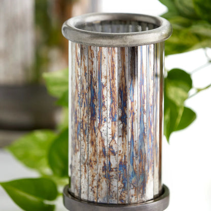 Kensington Vase by Cyan Design in nickel. Made from aluminum, glass in a transitional style.