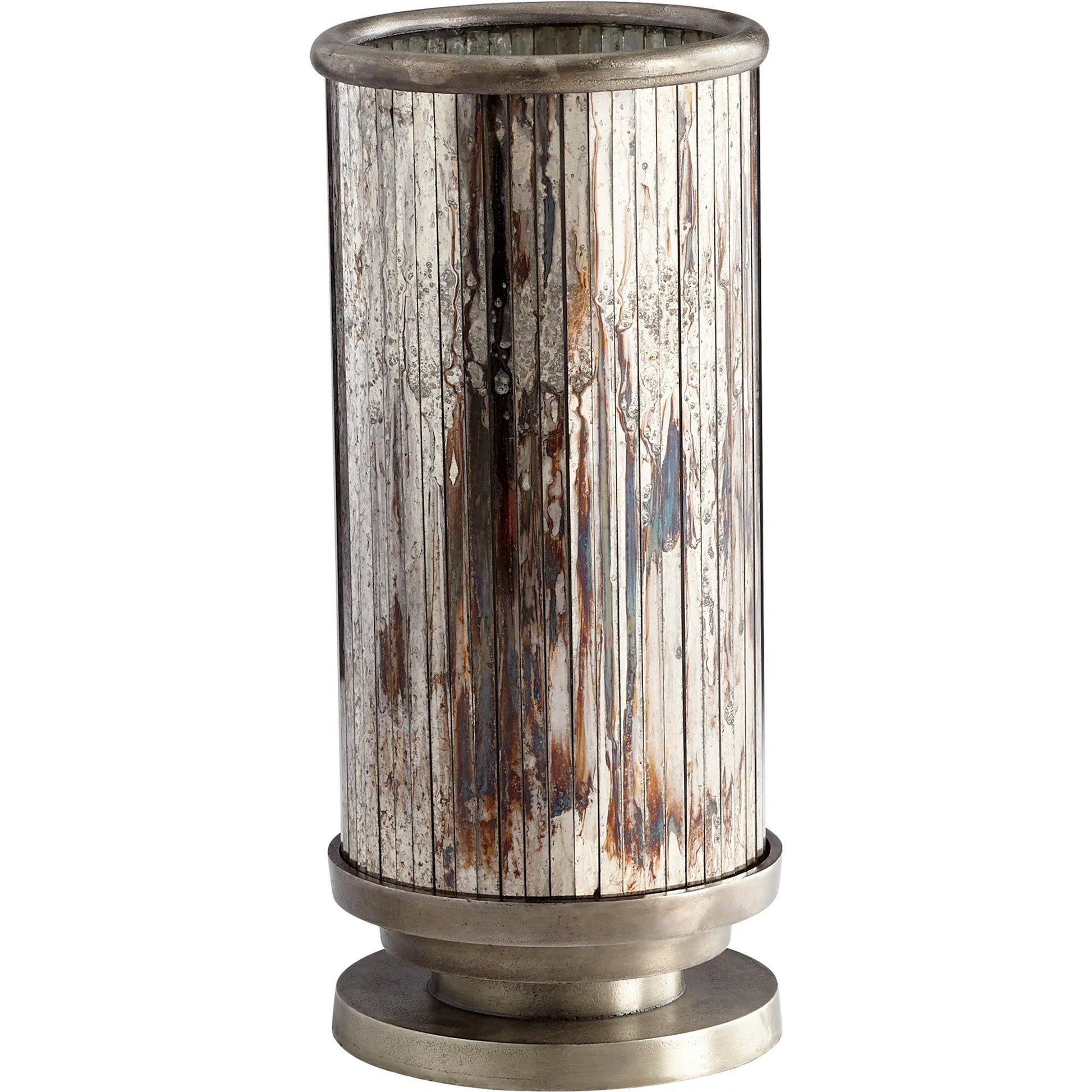 Kensington Vase by Cyan Design in nickel. Made from aluminum, glass in a transitional style.