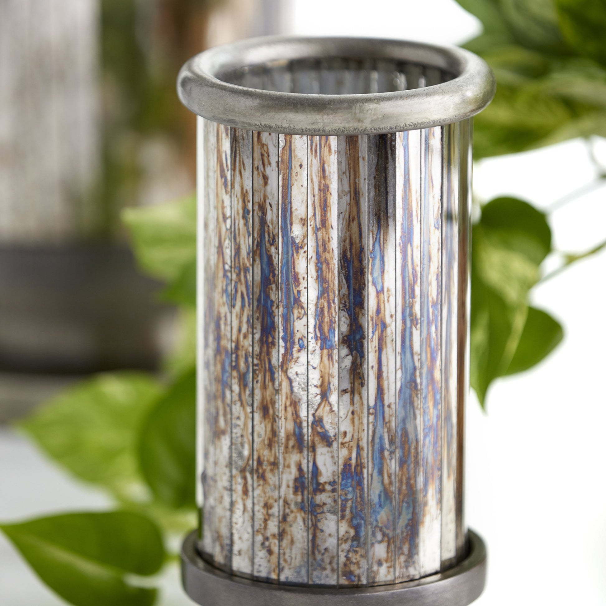 Kensington Vase by Cyan Design in nickel. Made from aluminum, glass in a transitional style.