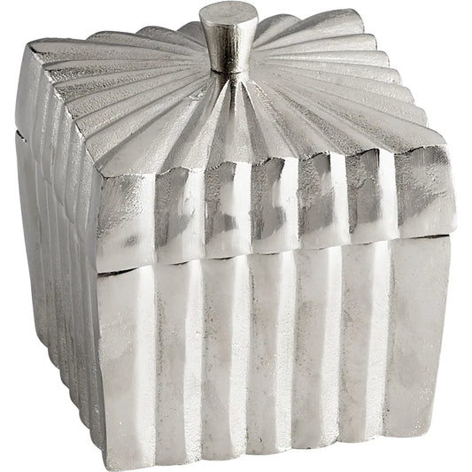 Buckingham Container by Cyan Design in silver. Made from aluminum in a modern style.