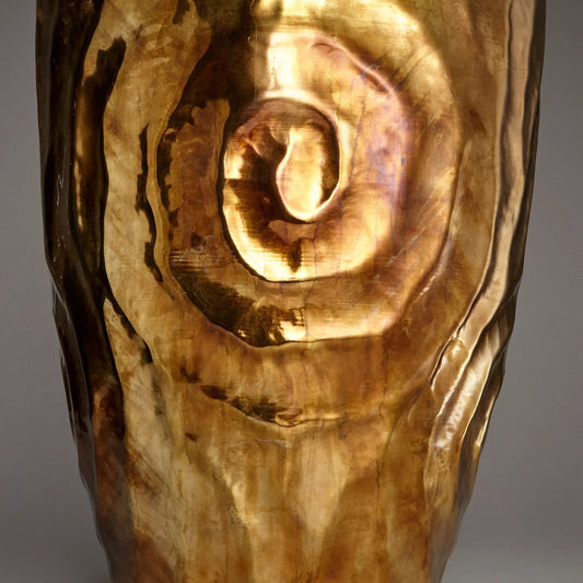 Dutchess Vase by Cyan Design in gold. Made from aluminum in a rustic style.