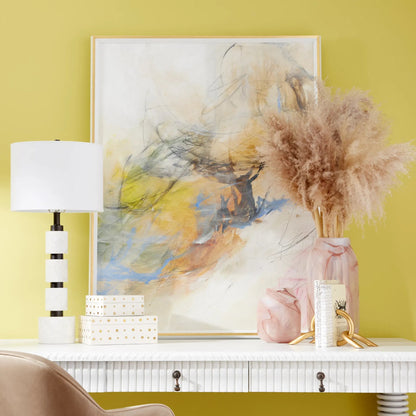 Atria Narrow Vase by Cyan Design in pink. Made from glass in a modern style.