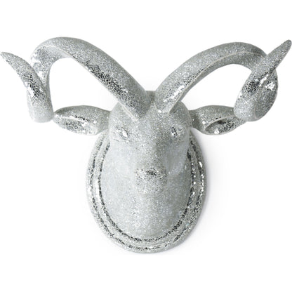 Bull Head Wall Art by Zentique in reflective and fiberglass. Made from fiberglass in a rustic style.