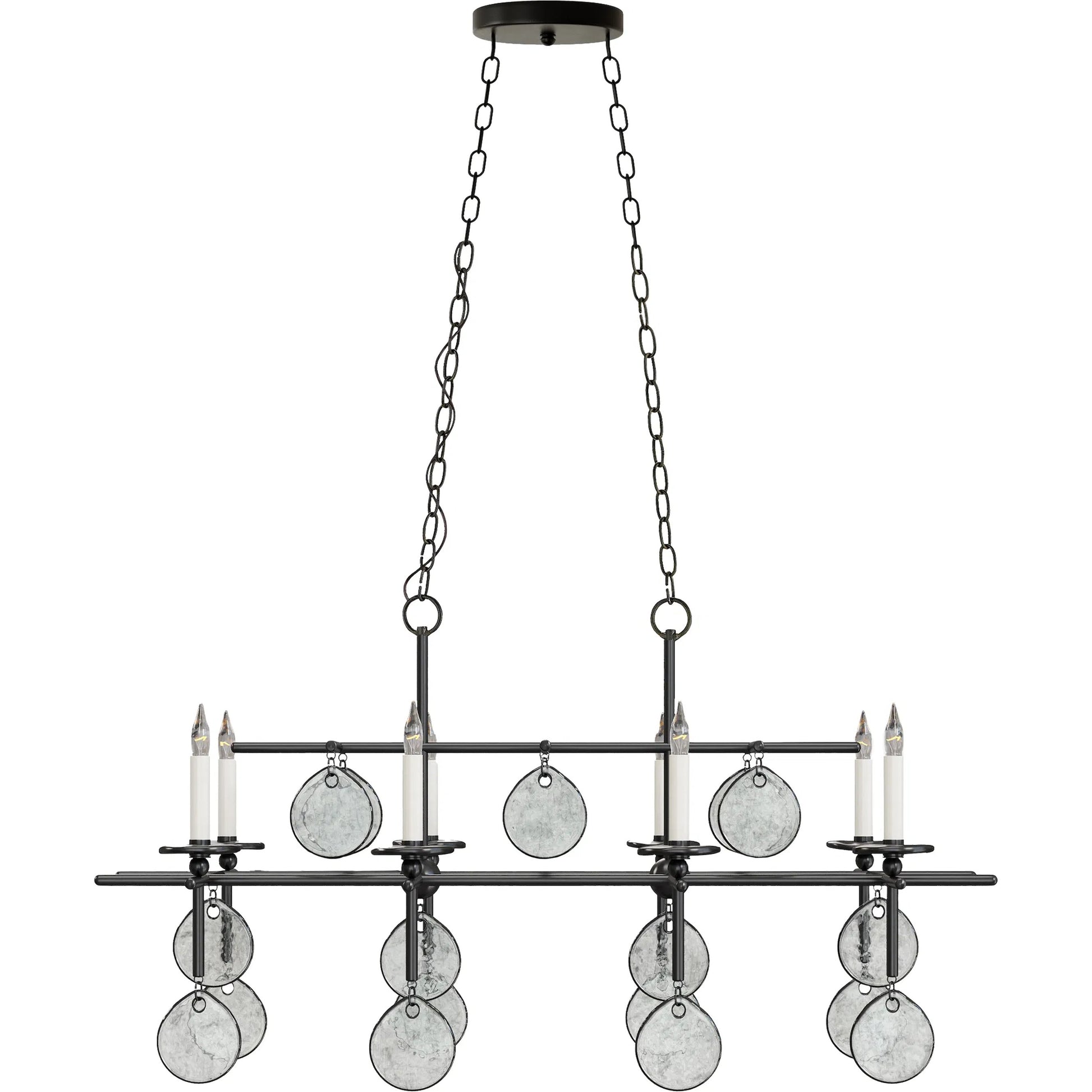 Sethos Rectangular Chandelier by Currey and Company. Made from unique in a modern style.