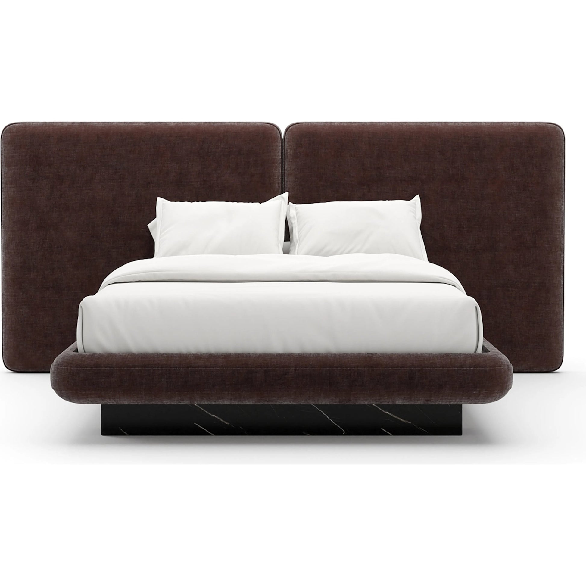 Overlap Upholstered 2 Panel Bed by Caracole. Made from stone in a transitional style.