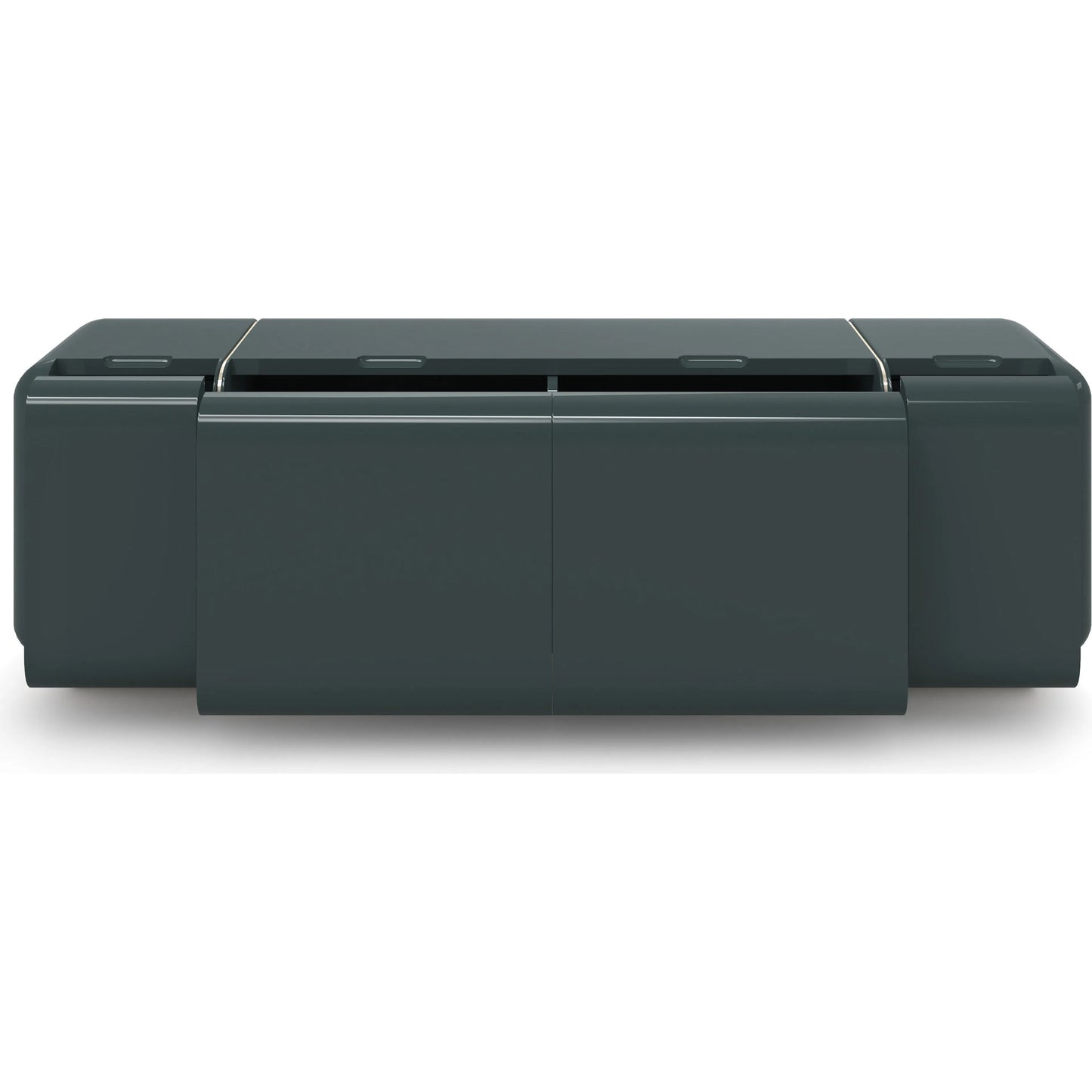 005 SI-2370775 | Additional Silo | Gelee Media Sideboard by Caracole in apatite gloss, oracle, whisper of gold. Made from unique in a eclectic & global style.