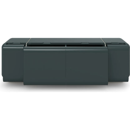 Gelee Media Sideboard by Caracole in apatite gloss, oracle, whisper of gold. Made from unique in a eclectic & global style.