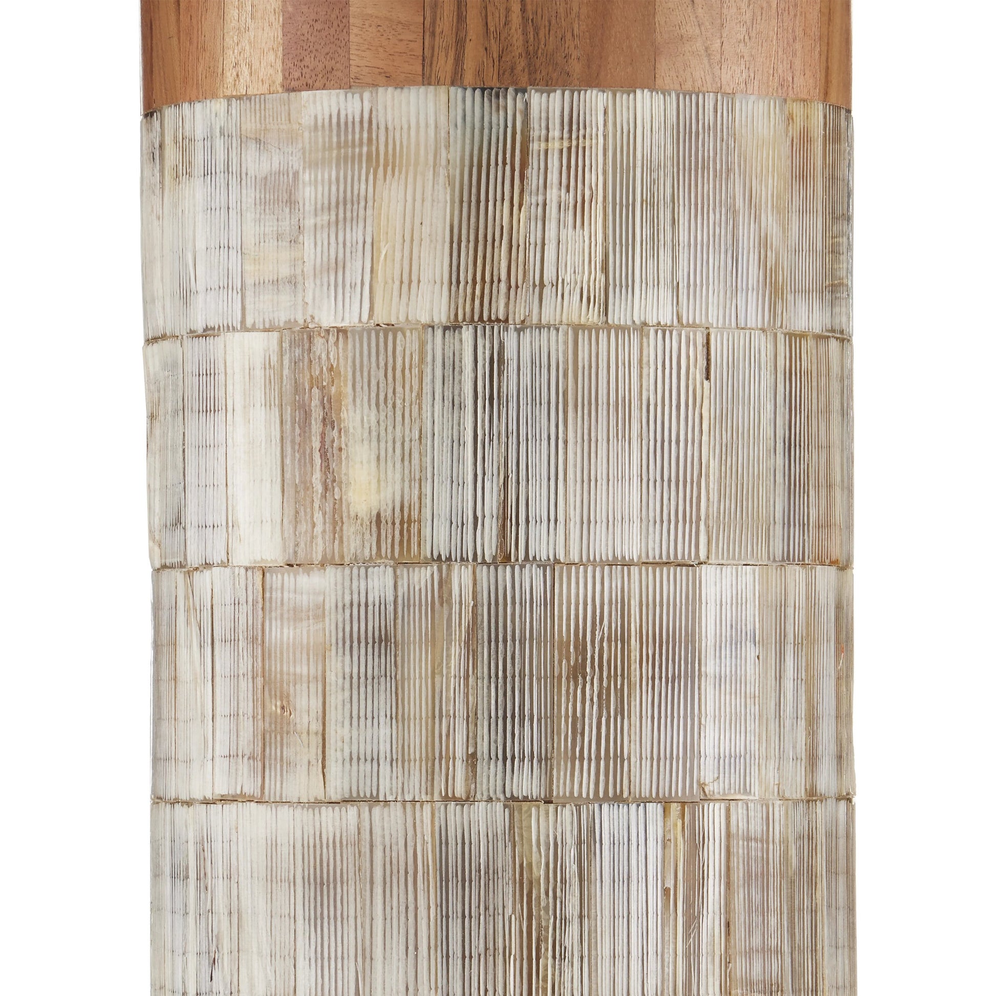 Hyson Table Lamp by Currey and Company in natural, brass. Made from wood, horn, composite, engineered hardwood, metal in a modern style.