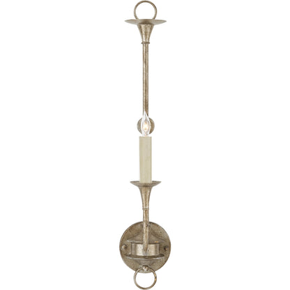 Nottaway Single Wall Sconce by Currey and Company. Made from wrought iron in a traditional style.