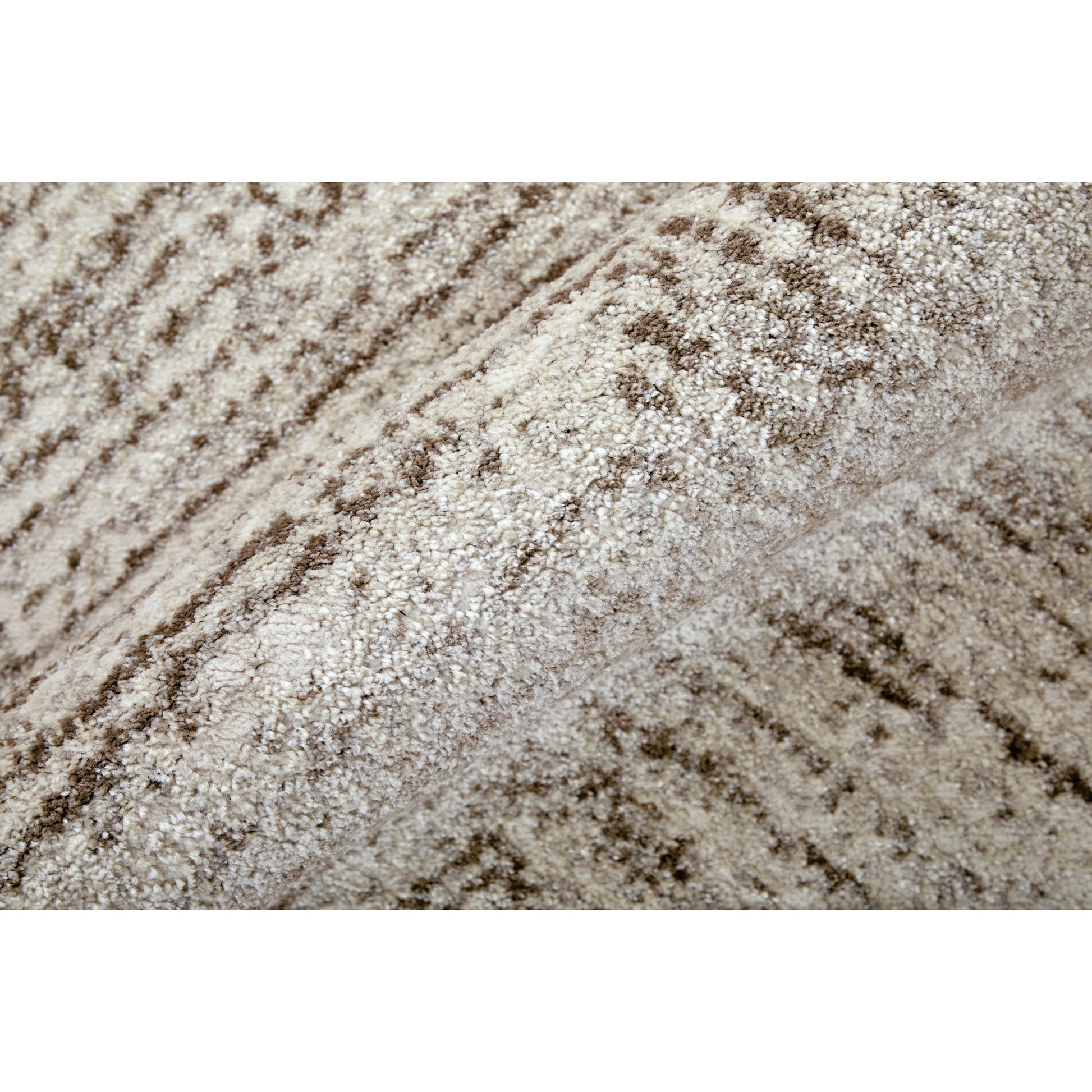 Vancouver Geometric Rug - VNR39NPF by Feizy in ivory, tan, brown. Made from polypropylene, polyester in a unique style.