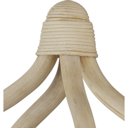 Wanstead Ivory Wall Sconce by Currey and Company in bleached natural, antique pearl. Made from rattan, wrought iron in a cottage & farmhouse style.