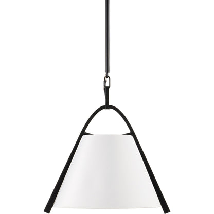 Frey Pendant by Currey and Company in satin black, brushed brown. Made from metal in a transitional style.