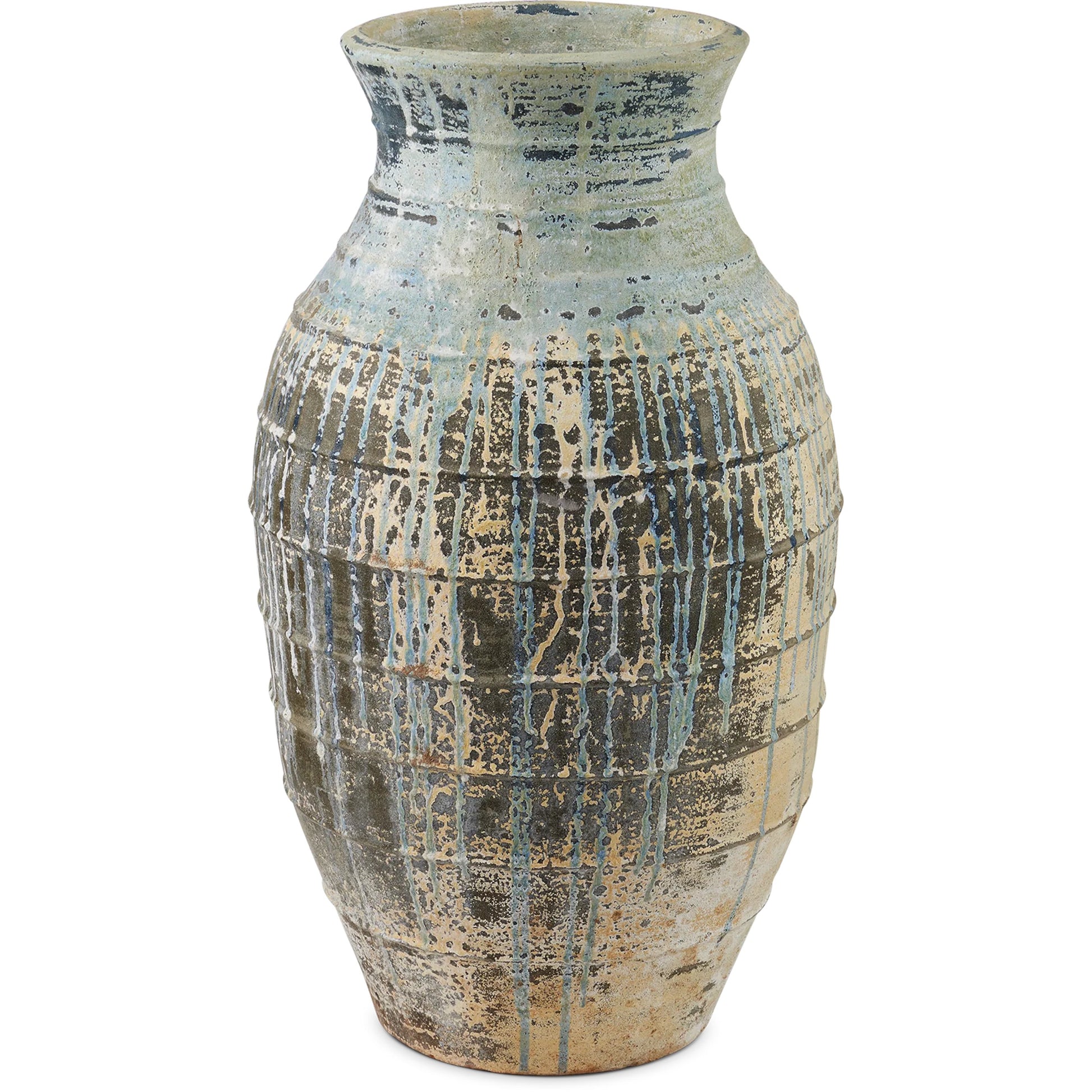 Ragusa Urn by Currey and Company. Made from terracotta in a rustic style.