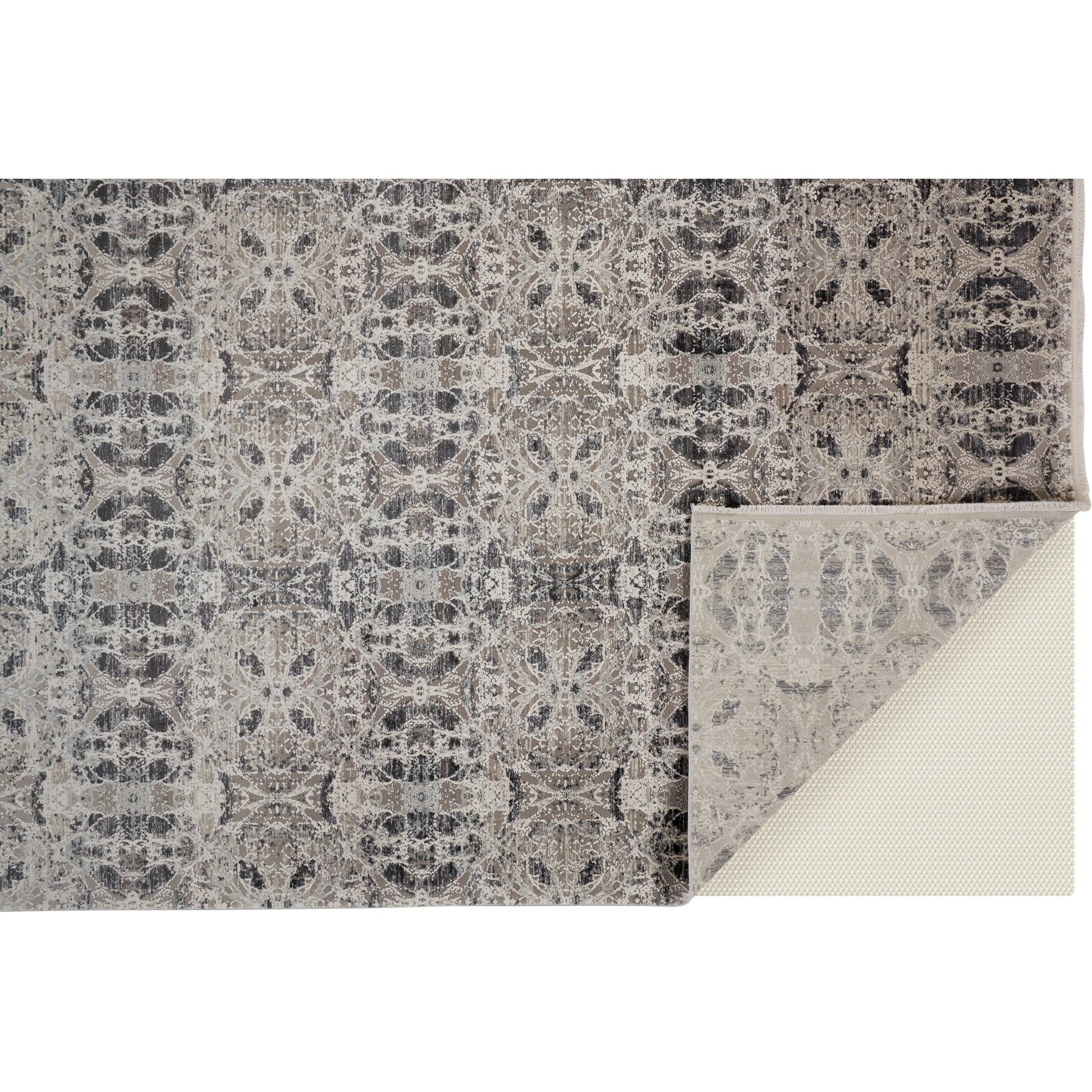 Cadiz Oriental Rug - 3990F by Feizy in gray, taupe, ivory. Made from viscose, acrylic in a unique style.