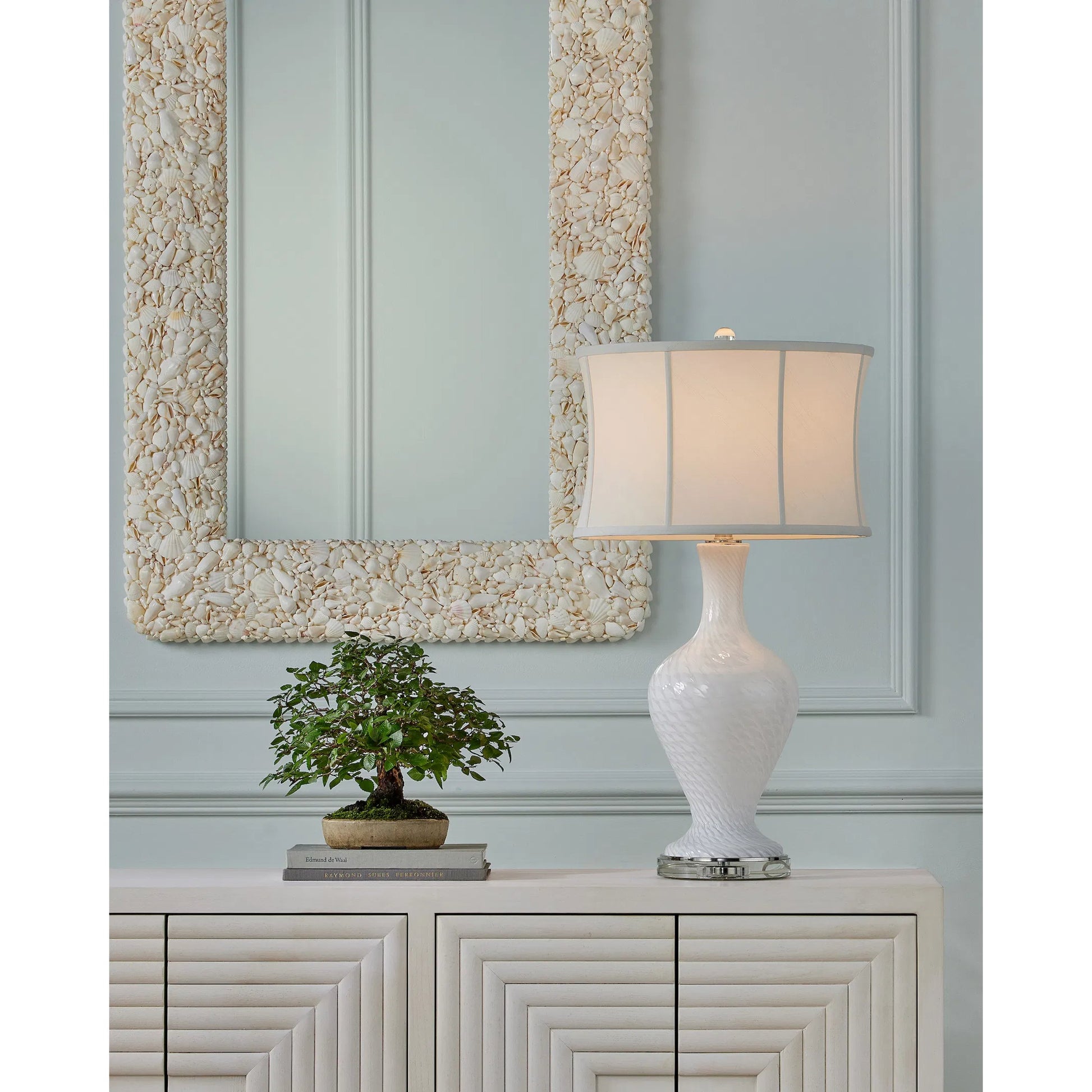 Zeta Table Lamp by Currey and Company. Made from glass, optic crystal in a transitional style.