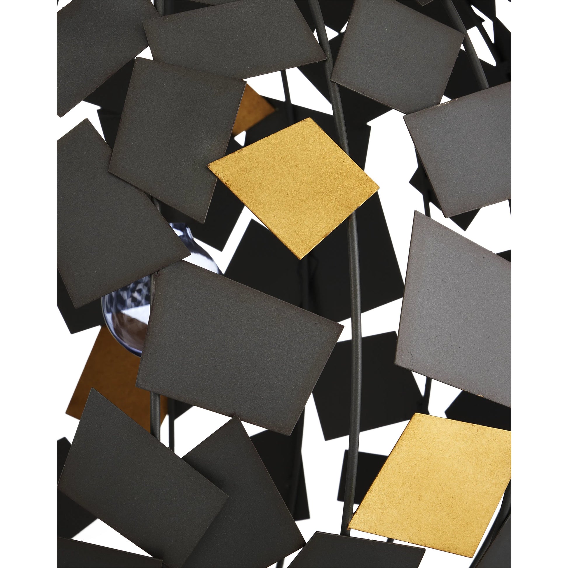 Moon Night Orb Chandelier by Currey and Company in hiroshi gray, contemporary gold leaf. Made from wrought iron in a modern style.