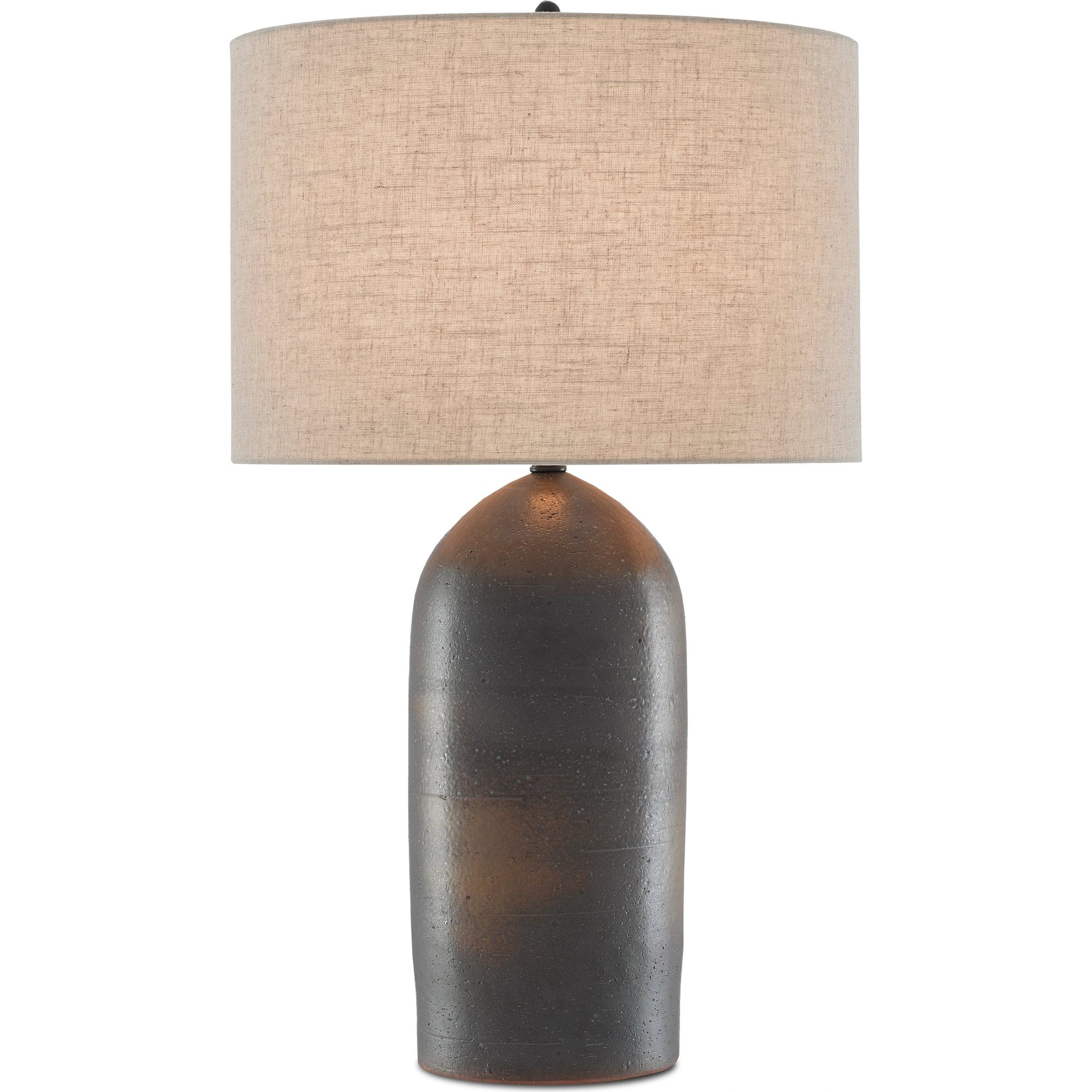 Munby Table Lamp by Currey and Company in rust, iron. Made from ceramic, metal in a rustic style.