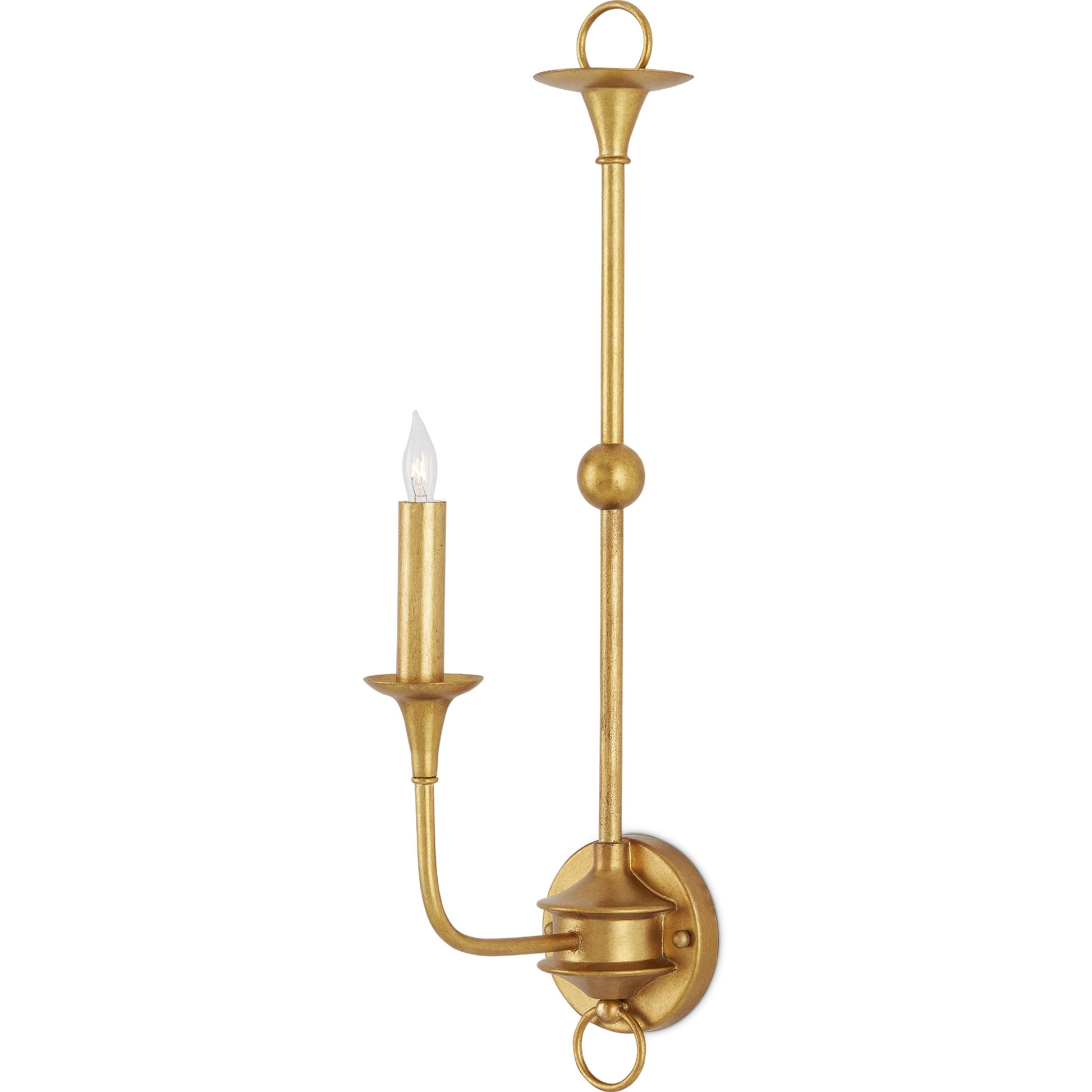 Nottaway Single Wall Sconce by Currey and Company. Made from wrought iron in a traditional style.