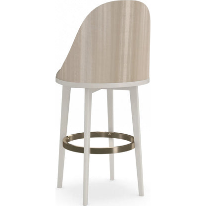 Another Round Bar Stool by Caracole. Made from birch in a transitional style.