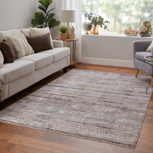 Caprio Transitional Rug - 3959F by Feizy in ivory, gray, black. Made from polyester, viscose in a unique style.