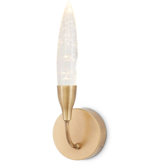 Ischia Wall Sconce by Currey and Company in antique brass. Made from metal, glass in a transitional style.