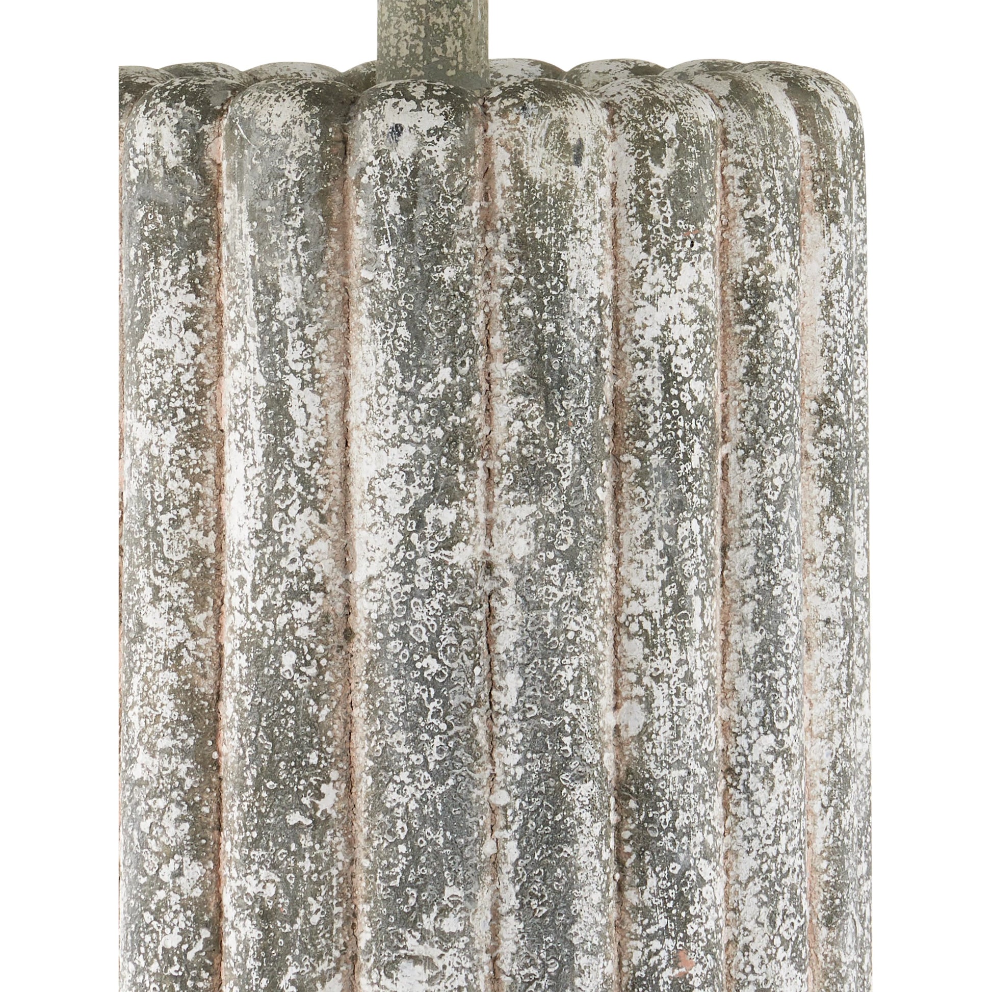 Boudoirs Table Lamp by Currey and Company in dark gray, off-white. Made from concrete in a modern style.