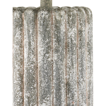 Boudoirs Table Lamp by Currey and Company in dark gray, off-white. Made from concrete in a modern style.