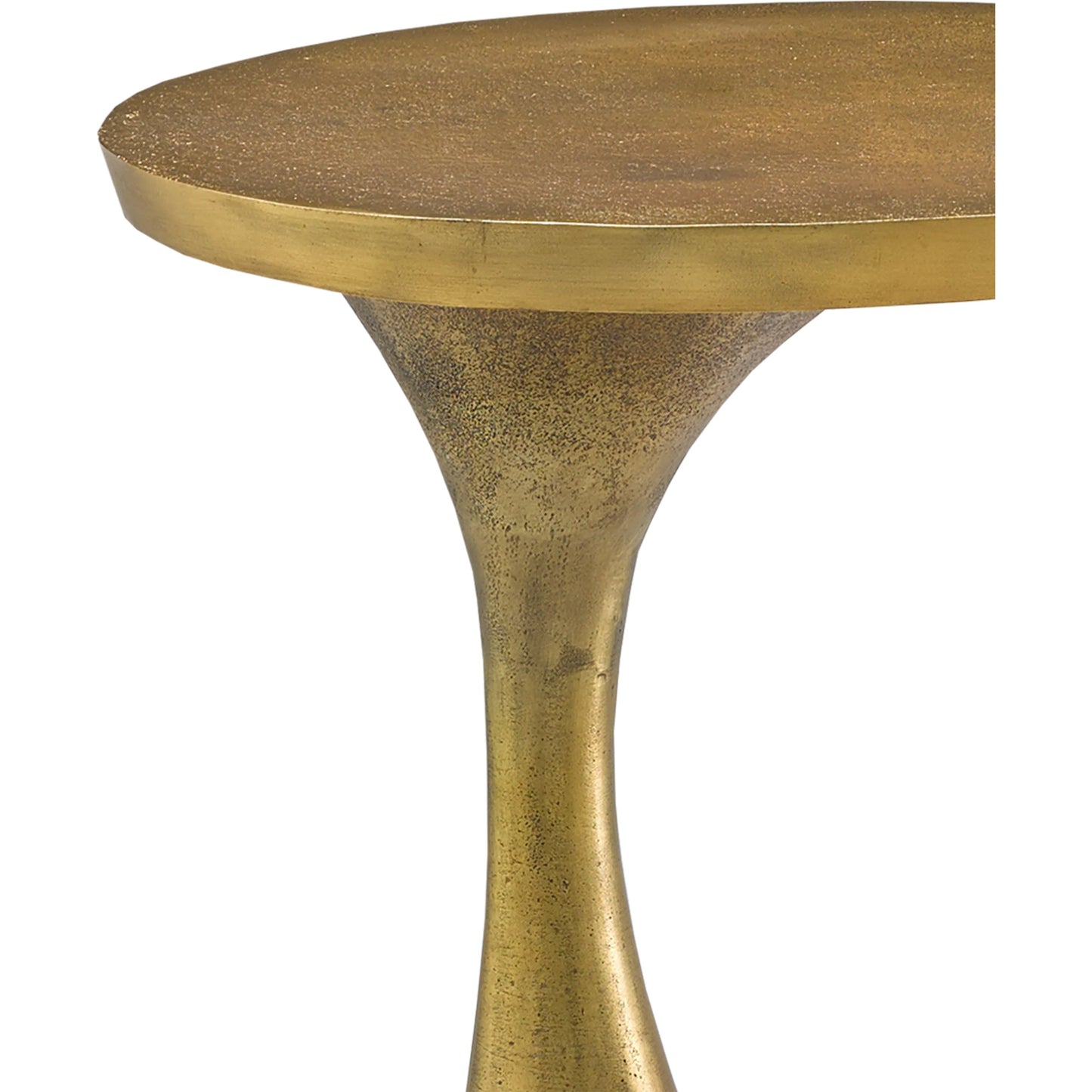 025 SR-381174 | Closeup | Ishaan Accent Table by Currey and Company. Made from cast aluminum in a eclectic & global style.