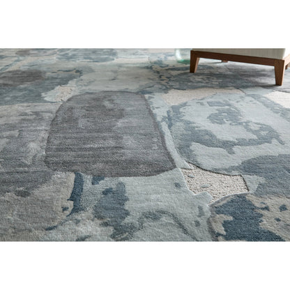 Kendall KDL8A60F Rug by Feizy in blue, gray. Made from viscose, wool in a unique style.