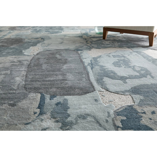 Kendall KDL8A60F Rug by Feizy in blue, gray. Made from viscose, wool in a unique style.