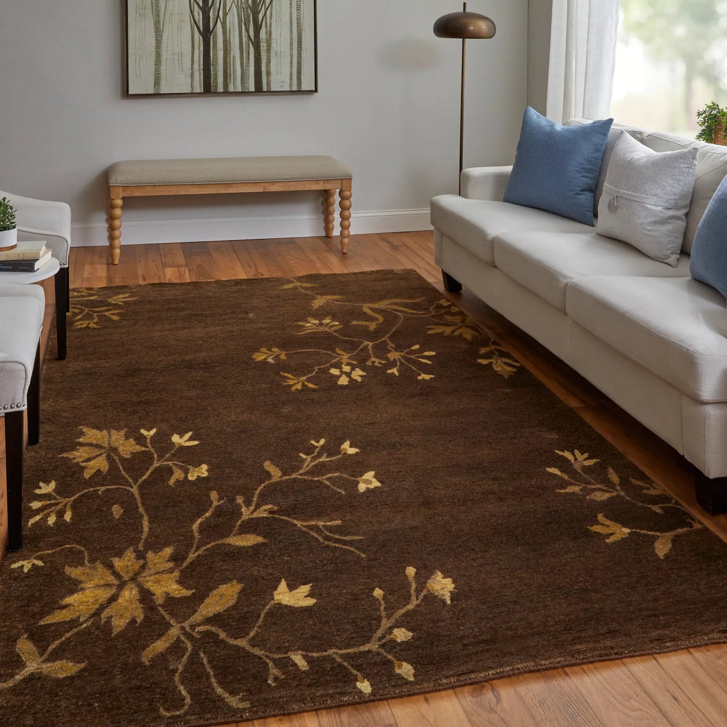 012 SI-1868858,SI-1868859,SI-1868860 | Lifestyle | Cordonnet Transitional & Botanical Rug - 7151F by Feizy. Made from wool in a unique style.