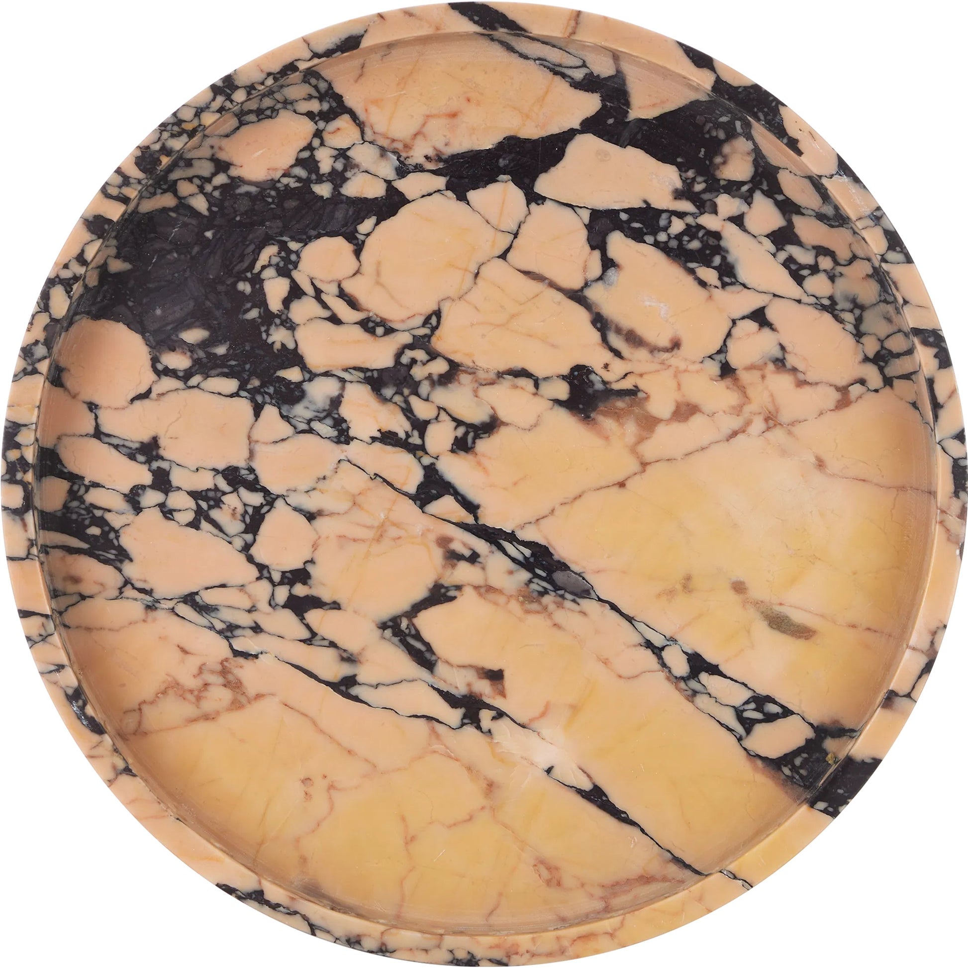 Freya Tray by Currey and Company in natural. Made from purple breccia in a modern style.